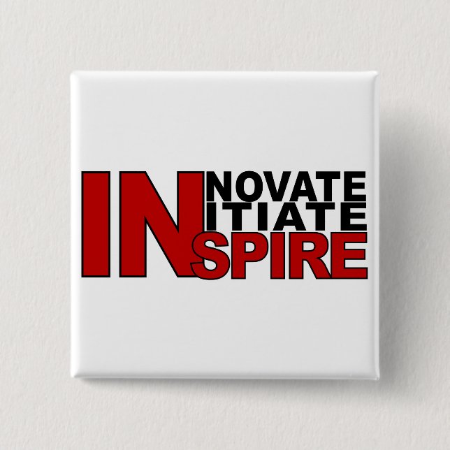 INSPIRE button, customize 15 Cm Square Badge (Front)