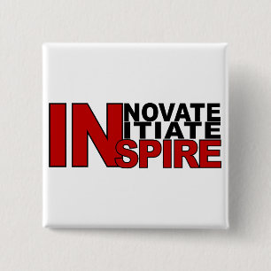 INSPIRE button, customize 15 Cm Square Badge