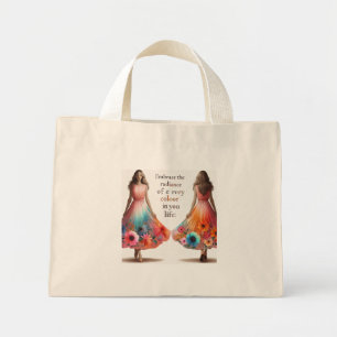 "Inspire & Carry Tote: Where Fashion Meets  Mini Tote Bag