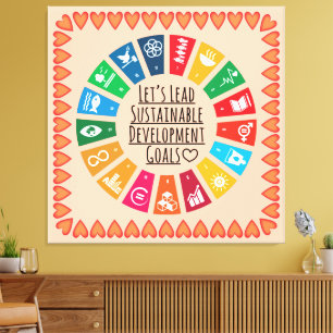 Inspire Change & Sustainability Goals Elegant Art Canvas Print