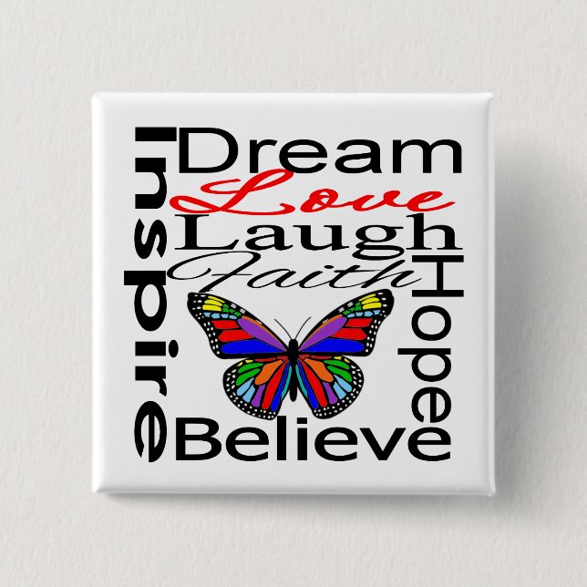 Inspire Collage 15 Cm Square Badge (Front)