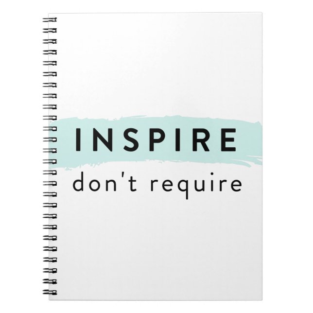 Inspire, Don't Require AAC Notebook (Front)