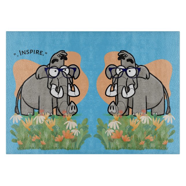 inspire elephant cutting board (Front)