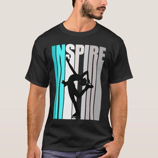 Inspire Ice Skating Girl Season Instructor Ice Ska T-Shirt (Front)