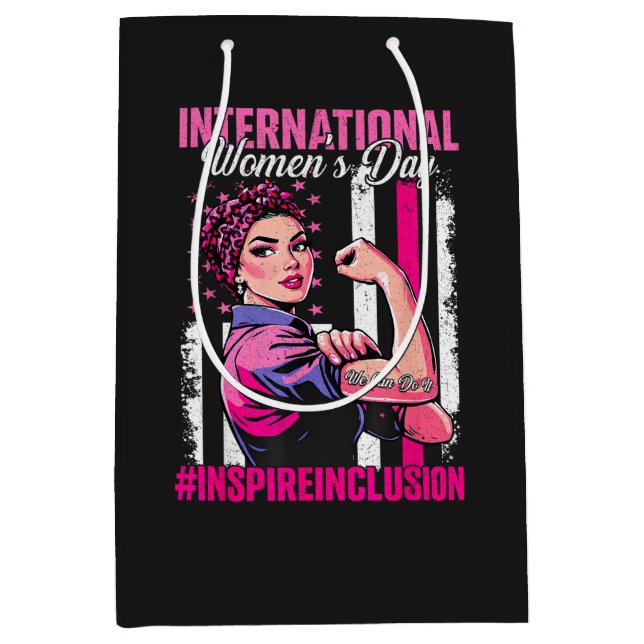 Inspire Inclusion 8 March International  Medium Gift Bag (Front)