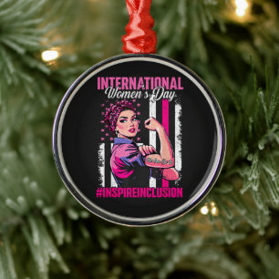 Inspire Inclusion 8 March International  Metal Tree Decoration