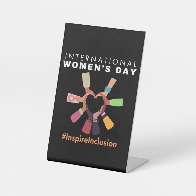 Inspire Inclusion International Women's Day Pedestal Sign (Front)