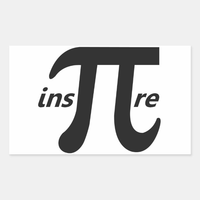 Inspire Inspirational Pi Symbol Rectangular Sticker (Front)