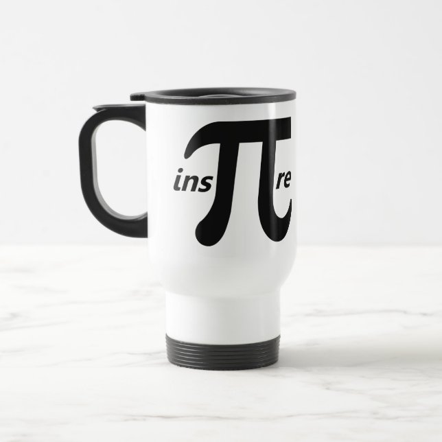 Inspire Inspirational Pi Symbol Travel Mug (Left)