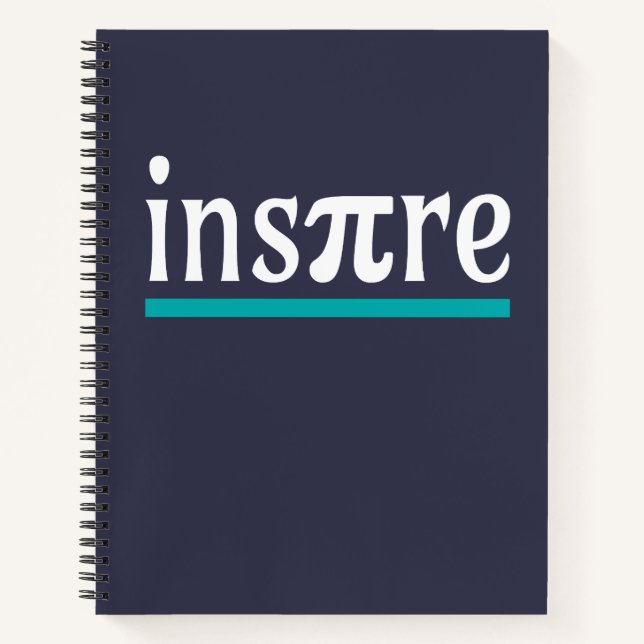 Inspire Math Pun Funny Inspirational Notebook (Front)