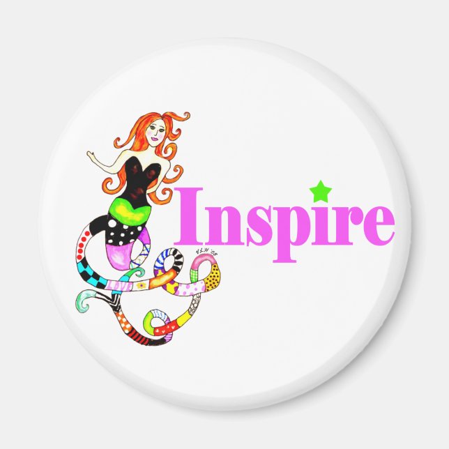 Inspire Mermaid "Girly" Magnet (Front)