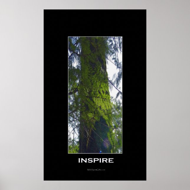 INSPIRE Motivational Tree Art Poster canvas (Front)