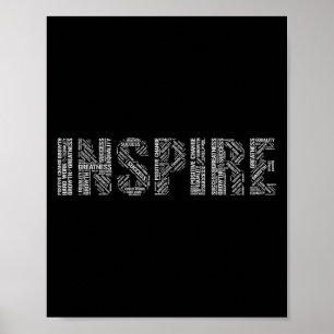 Inspire Motivational Word Cloud  Poster