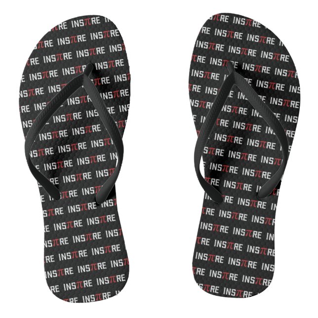 InsPire Pi day | Happy Pi day Math Flip Flops (Footbed)