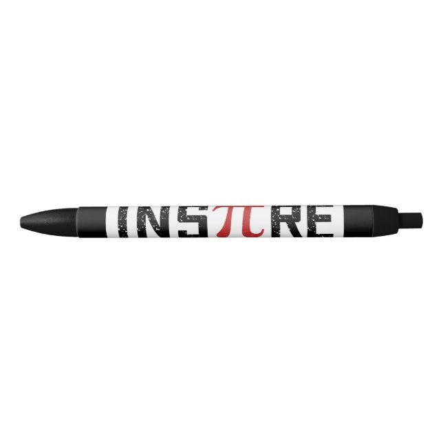 InsPire Pi day | Happy Pi day Math Gifts Black Ink Pen (Front)
