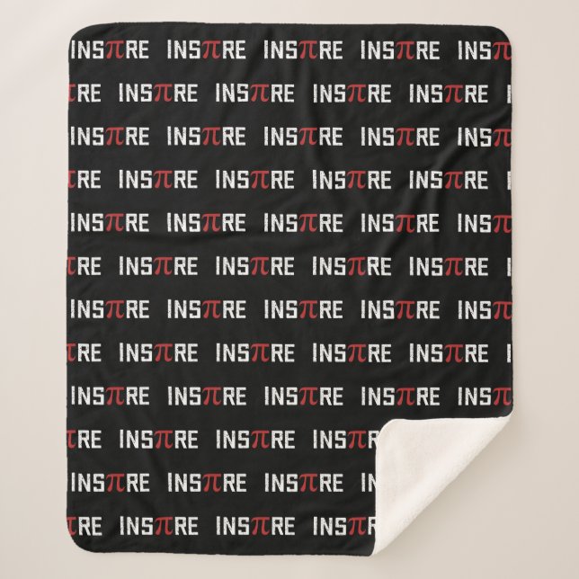 InsPire Pi day | Happy Pi day Math Sherpa Blanket (Front)
