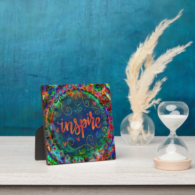 Inspire Pretty Motivational Inspirivity Easel Plaque (Insitu)