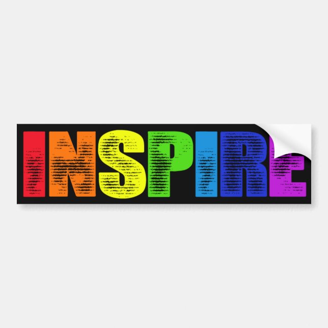 Inspire Rainbow Bumper Sticker (Front)
