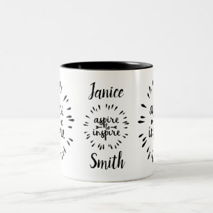 Inspire To Aspire Personalised Custom  Mug