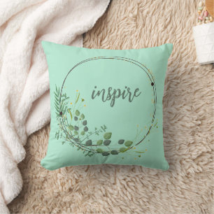 Inspire With Floral Botanical Frame Cushion