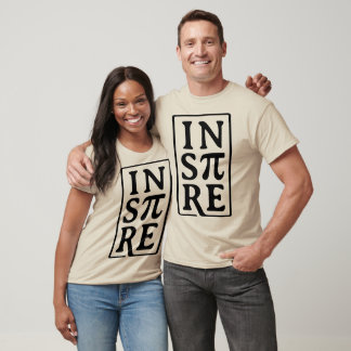 INSPIRE with Pi Math Pun Design T-Shirt