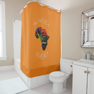Inspired Africa Continent Colours Customise Produc Shower Curtain