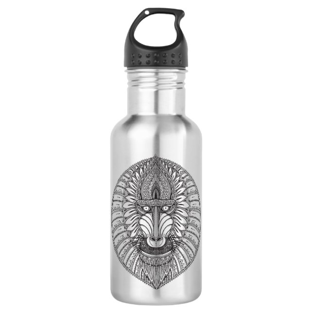 Inspired Baboon Face 710 Ml Water Bottle (Front)