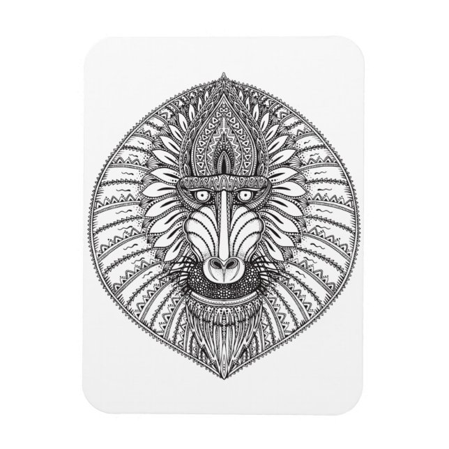 Inspired Baboon Face Magnet (Vertical)