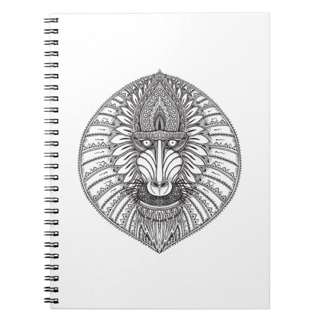Inspired Baboon Face Notebook (Front)