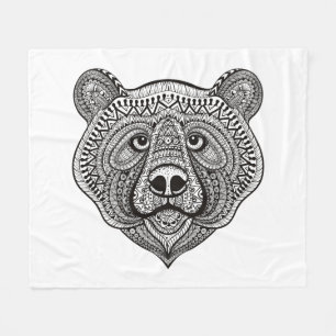 Inspired Bear Face Fleece Blanket