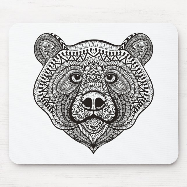 Inspired Bear Face Mouse Mat (Front)
