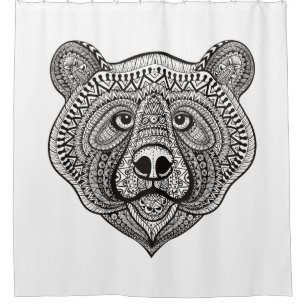 Inspired Bear Face Shower Curtain
