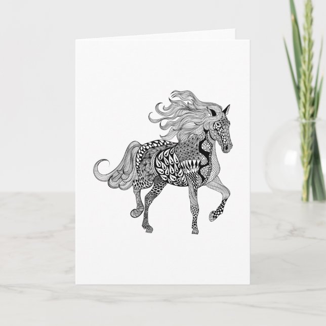 Inspired Black Horse Card (Front)