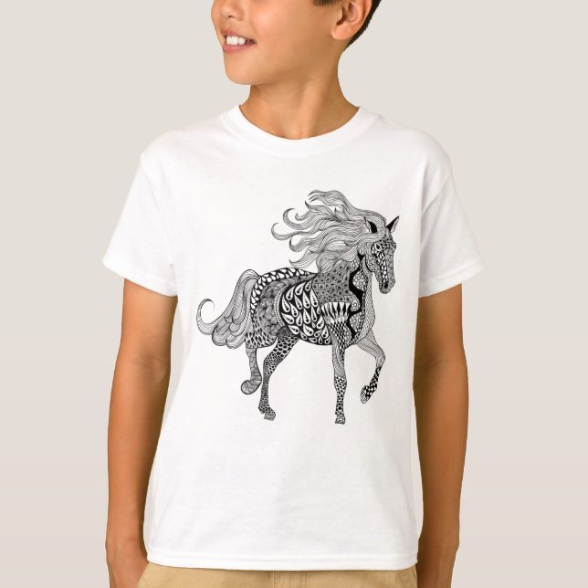 Inspired Black Horse T-Shirt (Front)