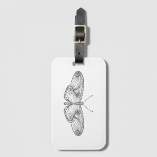 Inspired Butterfly Art Luggage Tag