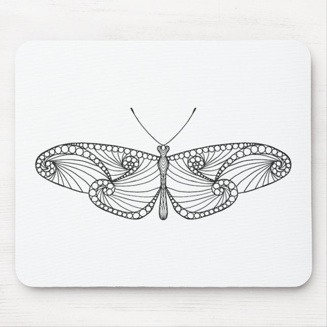 Inspired Butterfly Art Mouse Mat (Front)