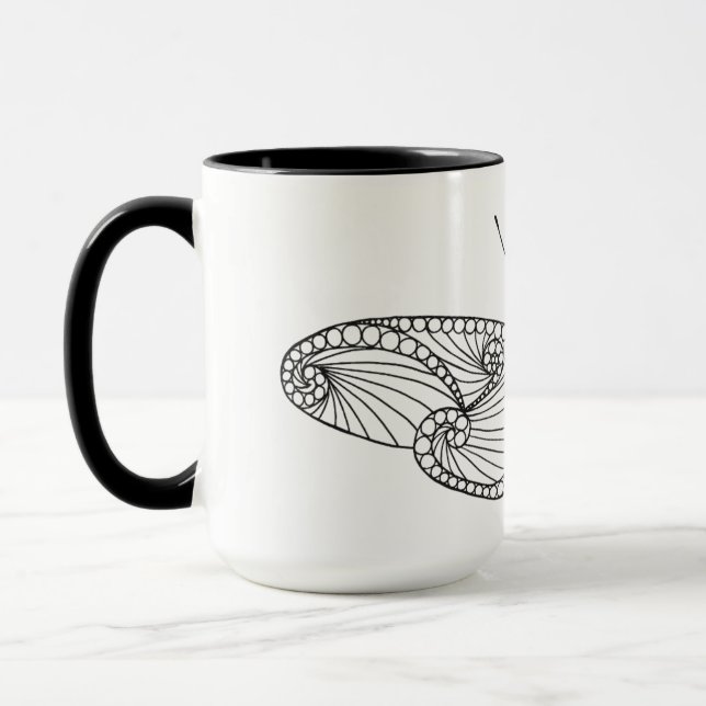 Inspired Butterfly Art Mug (Left)