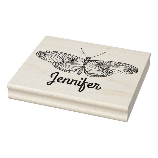 Inspired Butterfly Art Rubber Stamp (Stamp)