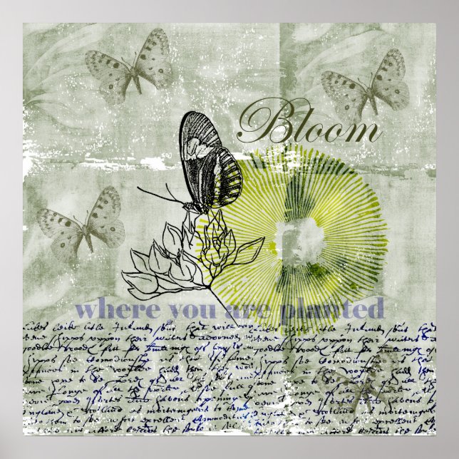 Inspired Butterfly Bloom Poster (Front)