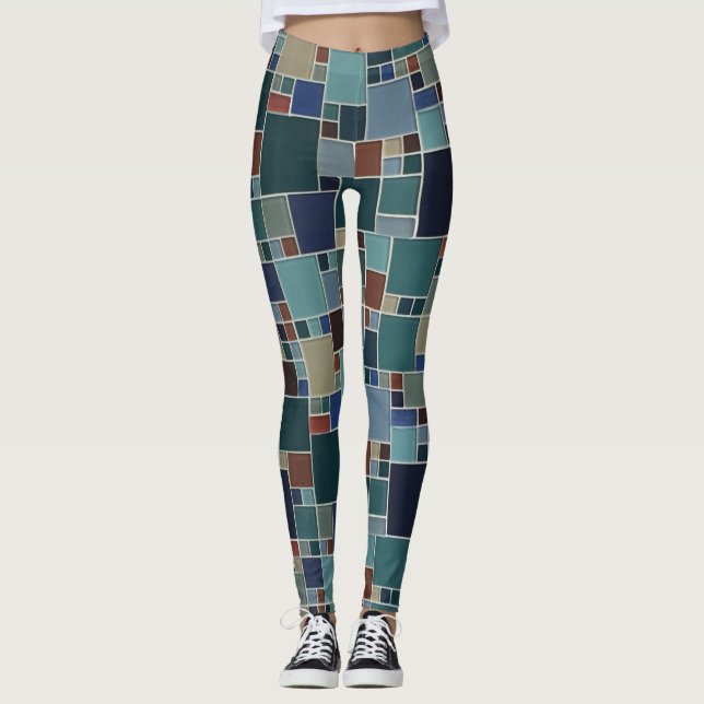 Inspired by a famous artist - colour block leggings (Front)