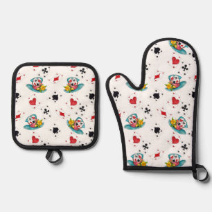 Inspired By Alice In Wonderland Oven Mitt & Pot Holder Set
