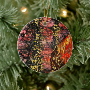 Inspired by California's Fires Ceramic Tree Decoration