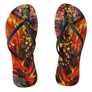 Inspired by California's Fires Flip Flops