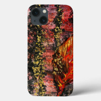 Inspired by California's Fires red gold fiery