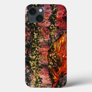 Inspired by California's Fires red gold fiery iPhone 13 Case