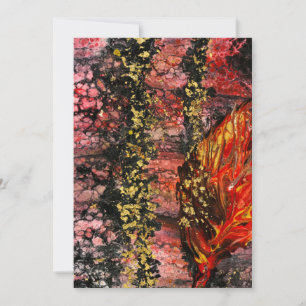 Inspired by California's Fires red gold fiery Invitation