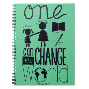 "Inspired by Malala" Notebook