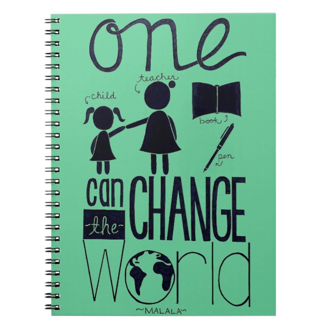 "Inspired by Malala" Notebook (Front)