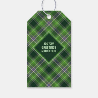 Inspired by Nature Green & Purple Tartan Plaid Gift Tags