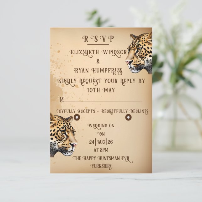  inspired by the elegance and grace of nature RSVP card (Standing Front)